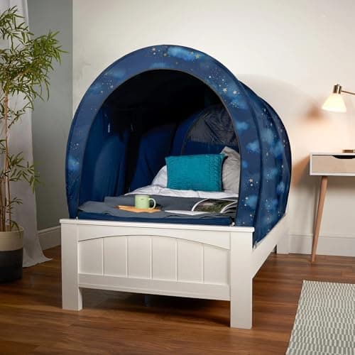 Snuggy Pod Bed Canopy - Gold Star (Double Size), Lightweight & Breathable