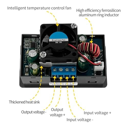 DollaTek DC Buck Boost Voltage Converter 0.6-36V Adjustable Voltage Power Supply Module Power Converter Digital LCD Display Solar Battery Charging 5KX — view 4