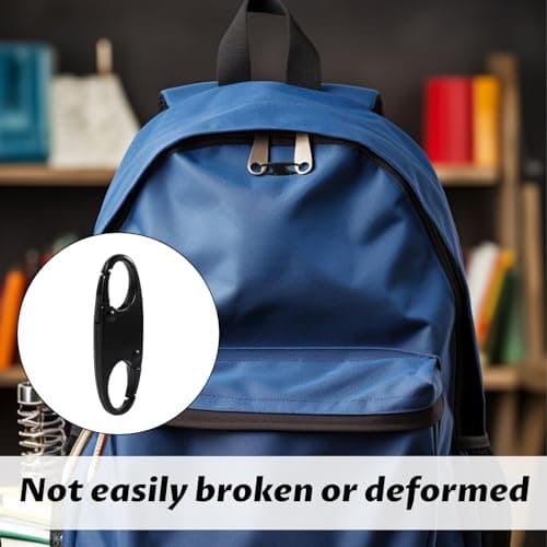 Anti Theft Zipper Locks for Backpacks 20pcs Zipper Clip Theft Deterrent Dual Opening S-Hook Zippers Pull Locks for Backpacks, Camping, Fishing, Traveling, Outdoor Sports (Black) — view 6