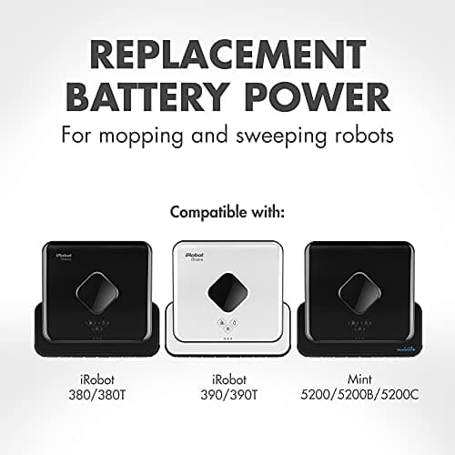 Tenergy 7.2V 2000mAh Replacement Battery for iRobot® Braava® 380t & Mint® 5200 — view 2