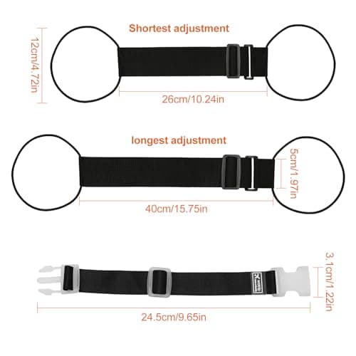 2 Pcs Elastic Fastening Belt for Luggage & Luggage Handle Buckle Straps — view 2