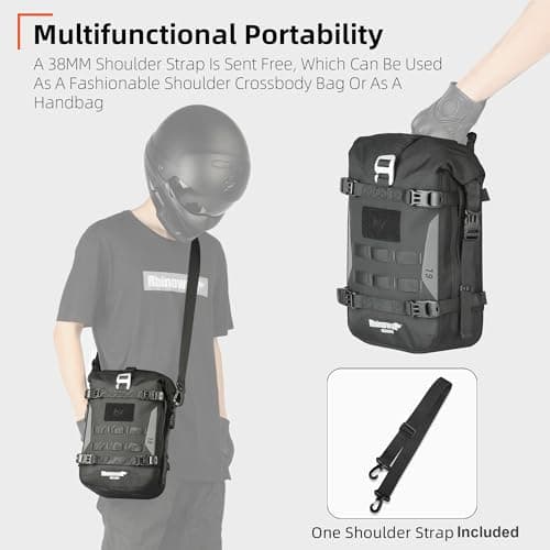Rhinowalk Motorcycle Crash Bar Bag Waterproof 6L with Shoulder Strap (1pc) — view 6