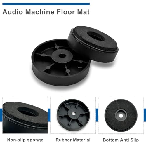 12pcs Speaker Shock Absorber Feet, 30x8mm Speaker Insulation Pad Non-Slip Rubber Dampers, for Audio, Speakers, Subwoofer, Home Cinema, HIFI Devices (Black) — view 3