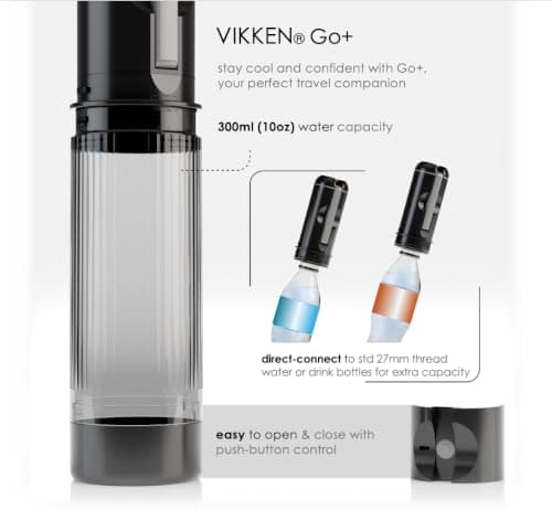 VIKKEN® Go+ max High Pressure Bidet USB-Type C Mobile Electric Rechargeable Handheld Portable Travel Bidet Hygiene Self-Care Ultra Strong Water Sprayer, 550ml Classic Trim — view 4