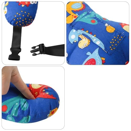 XINGYAOGJ X-Shaped Car Seat Pillow Head Neck Support Travel Pillow for Kid Adult Soft Comfortable Car Sleeping Headrest Cushion Adjustable Seat Belt Travel Cushion for Long Journey Airplane — view 5
