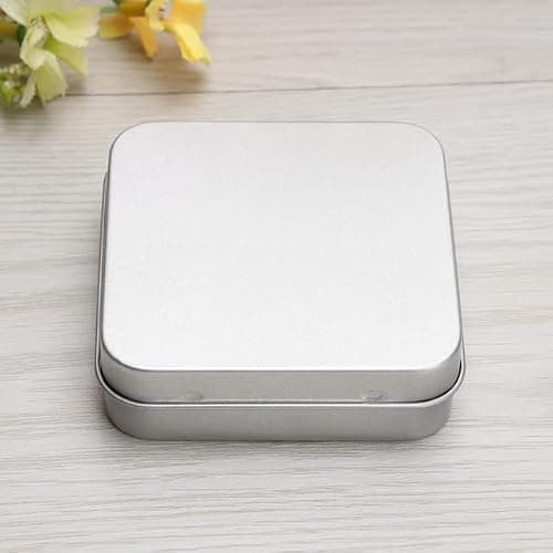DABIN 50Pcs Mini Metal Storage Organizer Portable Tins Container Jewelry Coin Candy Condom Boxes