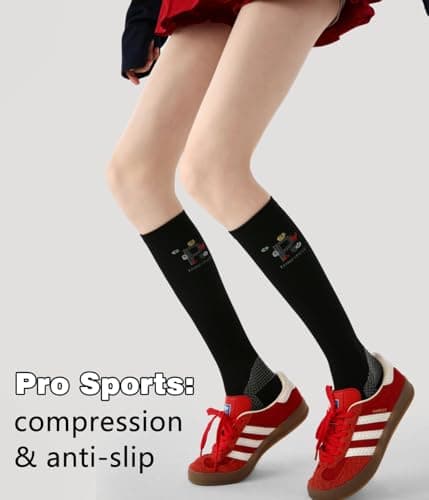 Compression Socks for Women Men, Flight Socks Compression Stockings for Sports Running Flying Fitting, Ankle Support Breathable Durable, Maternity Pregnancy Nurses Travel Knee High Socks, Unisex — view 3