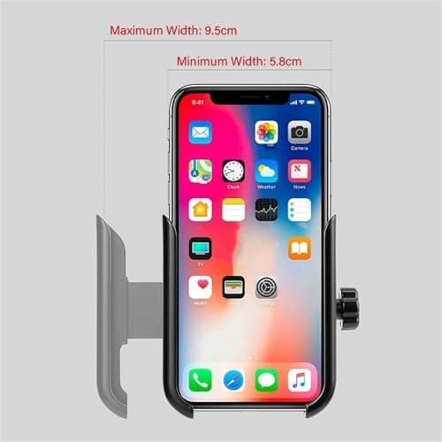 Motorcycle Handlebar Back Mirror Mobile Phone Holder For Piaggio Vespa GTS GTV 50 150 250 300 300ie Motorcycle Accessories(Silver,Mirror Holder) — view 5