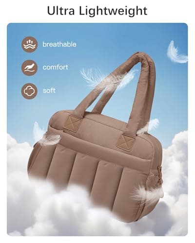 oscaurt Gym Bag 24L Travel Duffle with Toiletry Pouch Puffer Handbags for Women Carry On Holdall Bag Travel Essentials for Work Flight Weekend Hospital — view 6