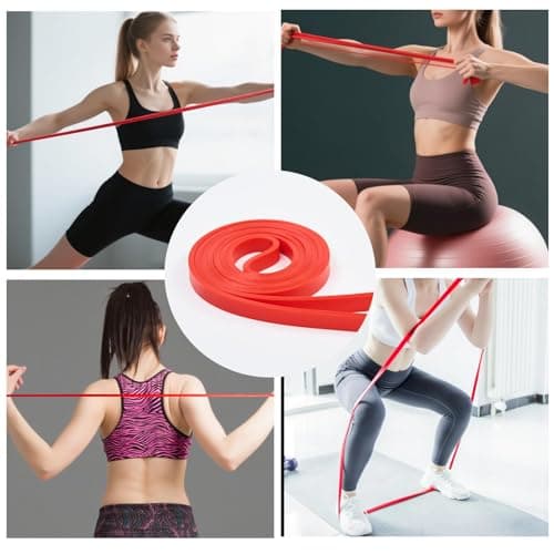 2 Pieces Resistance Band, 5-35 lb 100% Latex Resistance Band, Single Pack Gymnastics Band, Resistance Band, Strength Training, Fitness Band, Elastic Band Sport for Rehabilitation Exercises, Yoga — view 6