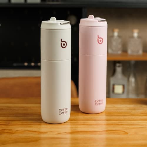 Bottle Bottle Stainless Steel Water Bottle 700ml with Straw and Lid Sports Insulated Metal Water Bottles with Handle(Light Gray) — view 6
