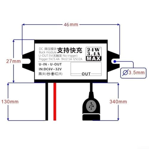 Metal DC Voltage Converter 24W 6V-32V Input for Car — view 2