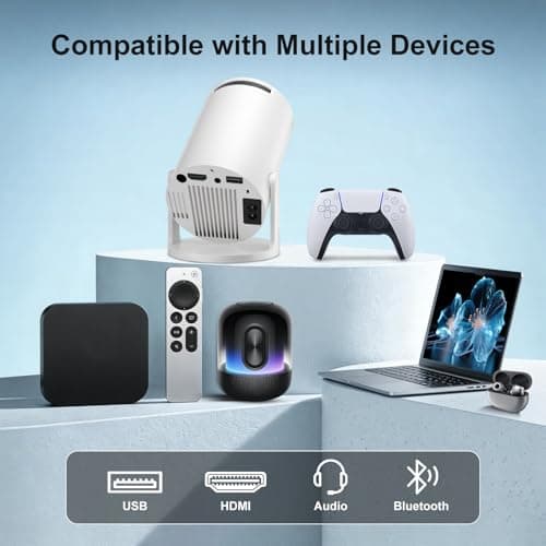 HY300Pro 2026 Upgraded Mini Projector WiFi6 Bluetooth 5.4,4K/ 8K Support — view 3