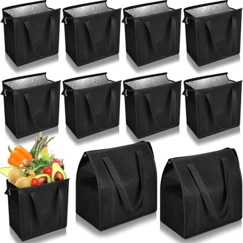 Insulated Cooler Bags, 2 Pack 30x18x33cm Large Reusable Shopping Bags — view 5