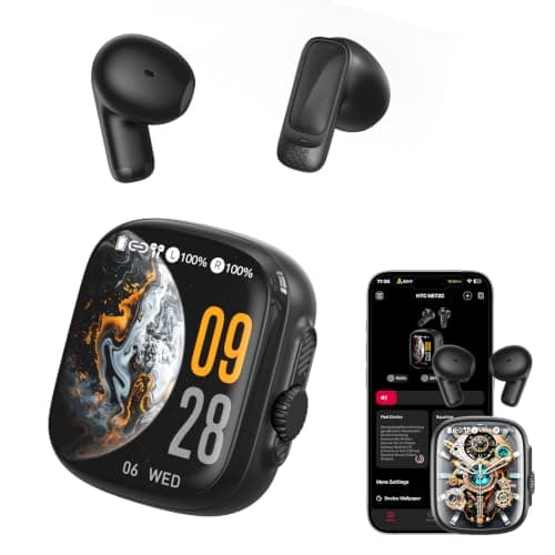 QYGCKJ NE72 AI Translation Earbuds Real Time,165 Languages Translator Ear Buds,Wireless Bluetooth 6.0 Headphones with LCD Touch Screen,Suitable for Travel, Business, Music