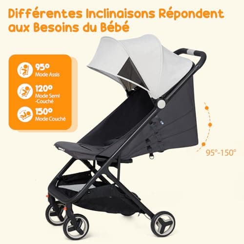 Ultra-Compact Travel Stroller Pushchair, Ultra Compact Fold Stroller — view 4