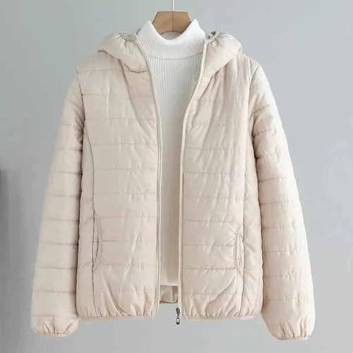 Mrat Women's Lightweight Puffer Jacket, Warm Packable Quilted Down Coat with Hood, Transitional Padded Winter Jacket for Ladies, Pockets, Windproof Outdoor Zip Up Jackets,Solid Ski Hiking Travel M-3XL — view 2