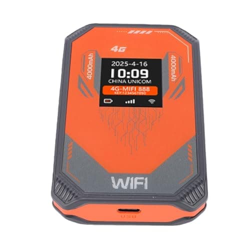 Yanmis 4G Mobile WiFi Router Portable Travel Hotspot with SIM Card Slot, Supports 8 Devices LCD Display, 300Mbps, 4000mAh Battery for Camping Hotel Road Trip — view 3