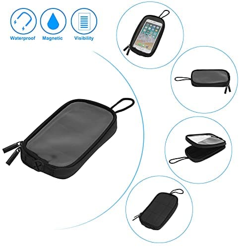 X AUTOHAUX 7'' Magnetic Tank Bag PU Leather Waterproof for Motorcycle — view 4
