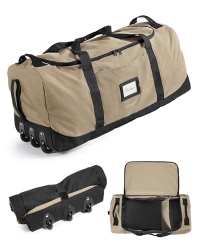 BAGSMART 83L Foldable Holdall Bag with Wheels, Men's Large Travel Duffle