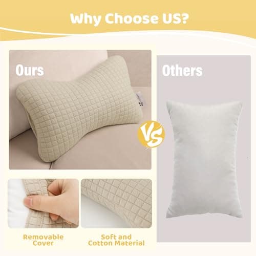 vocheer Small Pillow with Removable Cover, 28*17 cm Tiny Travel Pillow 1PC — view 3