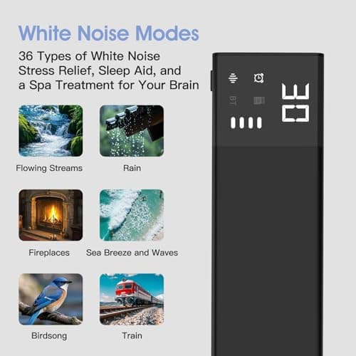 Sleep Speaker for Under-Pillow Use, 36 White Noise Sounds, 650mAh Battery — view 3