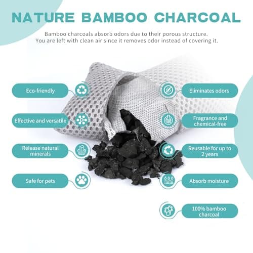 Nature Fresh Air Purifier Bags, Activated Charcoal Air Purifying Bag,Moisture Absorber,odor eliminator,Natural Car Air Freshener,Shoe Deodorizer,Odor Eliminators For Home, Pet, Closet (200g*4) — view 4