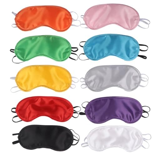 Van Der Linn Soft Eye Mask Sleeping Blindfold Travel Relaxation Comfortable Light Weight (Orange Eyemask (5PCS)) — view 2