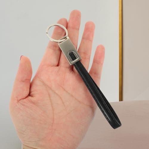 iplusmile Type C Keychain Charging Cable Leather Two in One Black — view 6