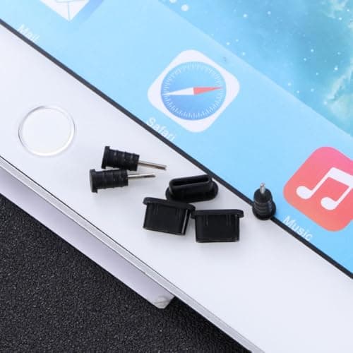 BESTOYARD Type-c Dust Plugs 20 Pairs Silicone Black for USB Jack — view 5