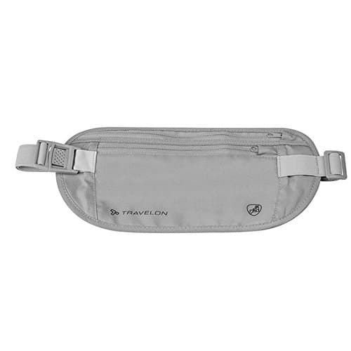 Travelon RFID Blocking Undergarment Waist Pouch, Gray, One Size, Gray, One Size, RFID Blocking Undergarment Waist Pouch