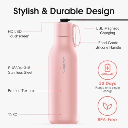VSITOO S1 Max 33oz Insulated Stainless Steel Self-Cleaning Water Bottle — view 5