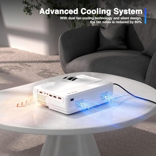 Mini Projector, 2025 Upgraded 15000L WiFi Bluetooth Projector, Portable HD 1080P Supported, Home Theater Video Projector Compatible with TV Stick/HDMI/USB/AV/Laptop/iPhone/Android — view 3