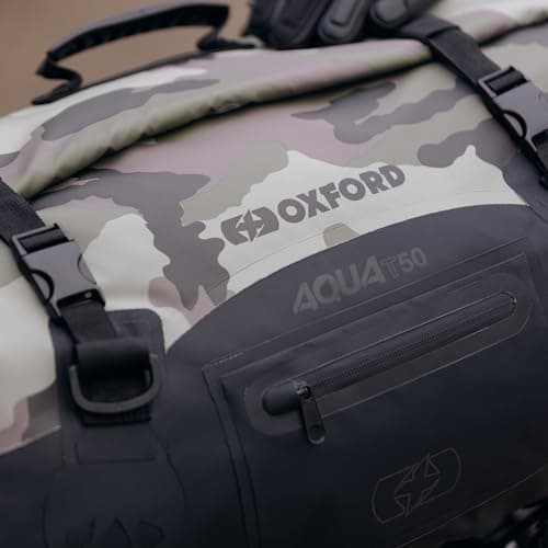 Oxford Aqua T-50 Roll Bag Motorcycle Luggage, Camouflage/Black. Waterproof — view 5