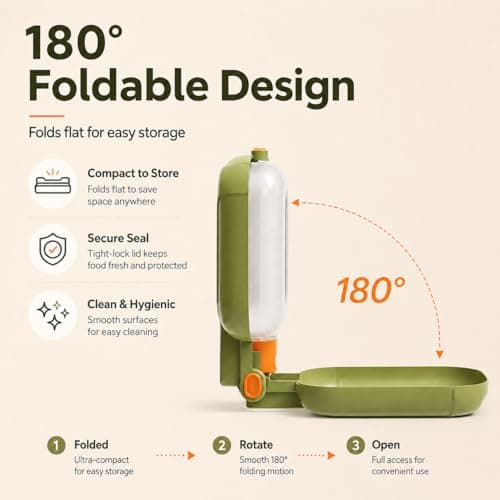 Green 2-in-1 Dog Portable Water Bottle And Bowl, Leak-Proof Travel Dog Water Bottle With Foldable Silicone Dispenser, Essential Dog Walking Water Bottle For Outdoor Hikes And Trips — view 3