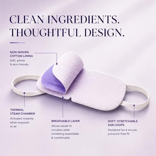 Heated Eye Mask – Reset Ritual 20 Pack Self Heating Steam Eye Masks with Lavender, Disposable Warm Eye Compress for Dry & Tired Eyes, Sleep, Travel & Screen Fatigue, No Microwave Needed — view 5