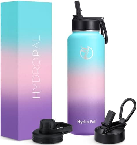 HydroPal Vacuum Insulated 500ml Stainless Steel Water Bottle with Dual Lids