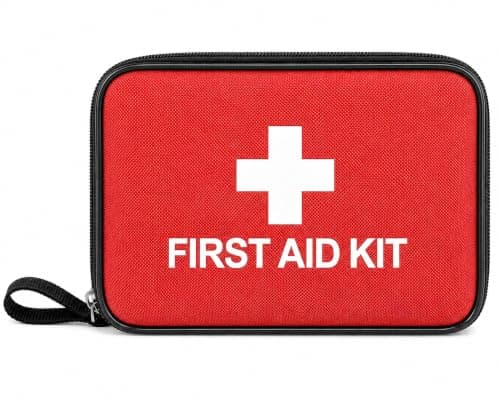 First Aid Travel Kit, Compact 45 Piece Holiday Travel Essentials, Camping, Car, University, Home, Emergency, Water Resistant Case, Lightweight, Space Saving — view 3