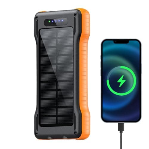 Solar Portable Charger 10000mAh Battery Pack with Flashlight