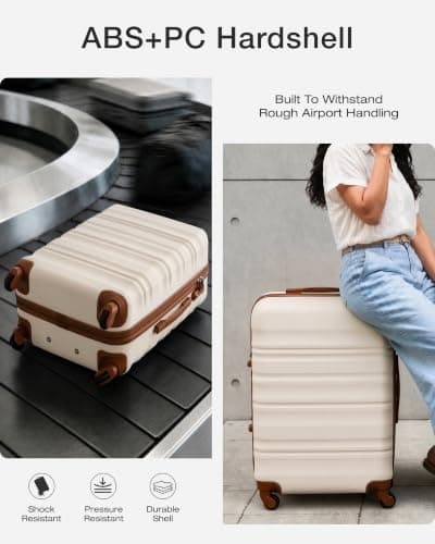 COOLIFE 24 Inch Medium Suitcase, Hard Shell Lightweight ABS+PC Luggage — view 6