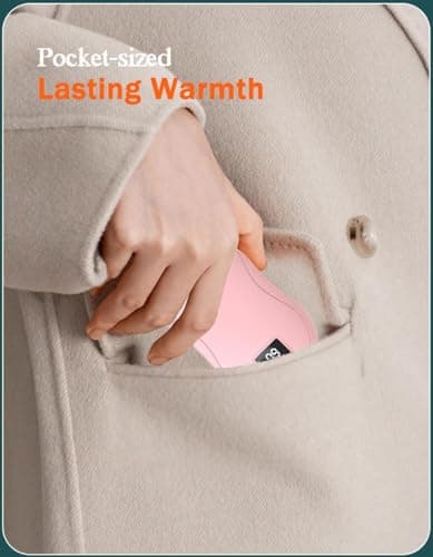 Hand Warmers Rechargeable, Electric HandWarmers, 2 in1 Reusable Electric Portable Pocket Heater USB 4000mAh Power Bank, 3 Levels Heat, Great for Women/Man, Raynauds, Outdoor, Camping, Hiking (Pink) — view 2