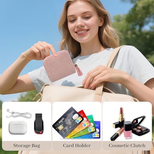 Lexsyn Small Velvet Jewelry Travel Case | Jewelry Organizer with Zipper | Storage Pouch for Necklaces - Ideal for Business Travel, Weekend Getaway, Cruise — view 2