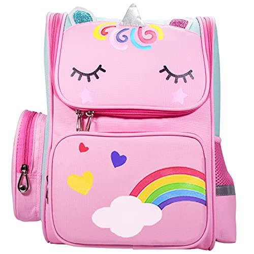 Tusundong Unicorn backpack for girls,School bags for girls,Kids school bag,Cute pink bags for girl,Kids Bookbag for Elementary,Children's backpacks