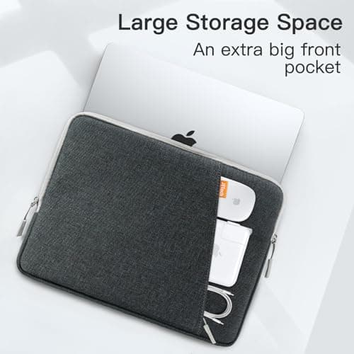 JETech Laptop Sleeve for 14-Inch Devices, Dark Grey — view 3