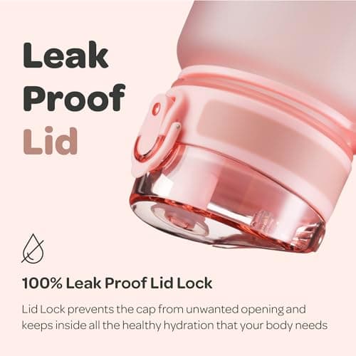 Hydracy Motivational Water Bottle with Time Marker & Fruit Infuser 1 L — view 5