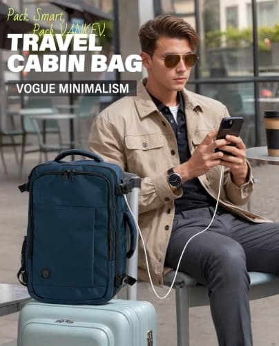 VANKEV 40x20x25 Ryanair Cabin Bag Underseat Travel Backpack Hand Luggage — view 2