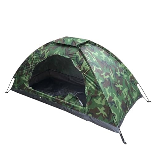 Pop Up Camouflage Dome Tent - Waterproof, 1 Person, Lightweight, UV Protected, Family Outdoor Backpacking Tent with Carrying Bag — view 2