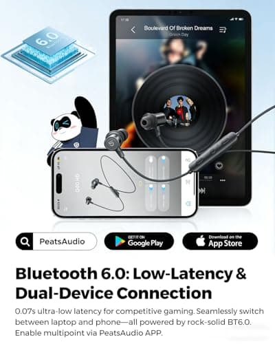 SoundPEATS Q40 HD Magnet Neckband Earphones BT6.0 with LDAC Black — view 6