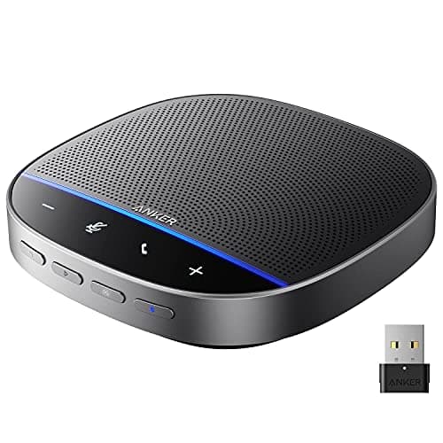 Anker PowerConf S500 Speakerphone with Zoom Rooms and Google Meet Certifications, USB-C Conference Speaker, Bluetooth Speakerphone for Conference Room, Conference Microphone with Premium Voice Pickup