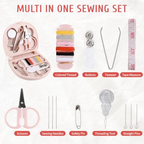 2 Pack Mini Sewing Kit, with Tape Measure, Portable, for Emergency Repairs — view 3